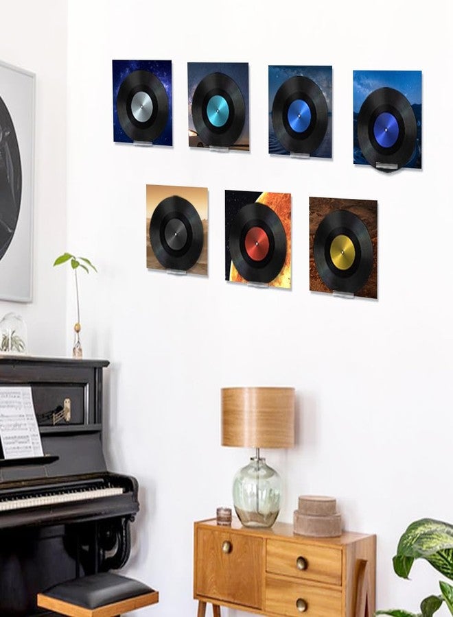 Loyanger 12 Pack Clear Vinyl Record Shelf Wall Mount, 4 Inch Floating Acrylic Album Record Holder Records Shelves for Displaying Daily LP, CD Listening(COLOR:clear) - Image 3